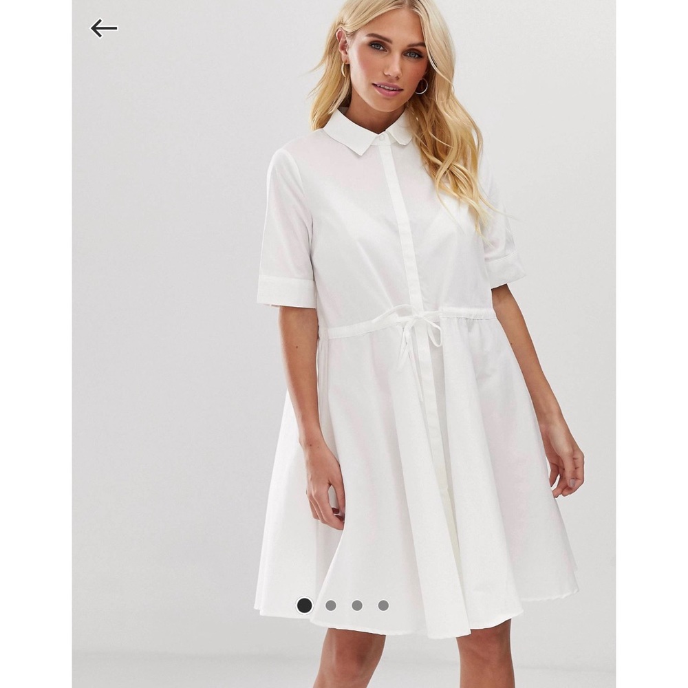 Y.A.S. / ASOS Tie Waist Poplin Shirt Dress